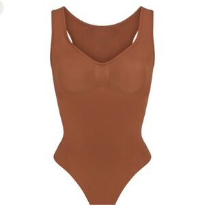 Skims Seamless Sculpt Scoop Neck Thong Bodysuit